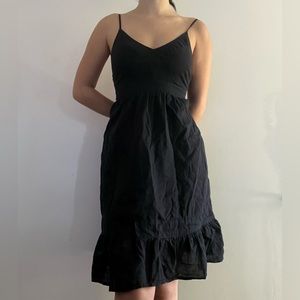 Midi black flowy dress.